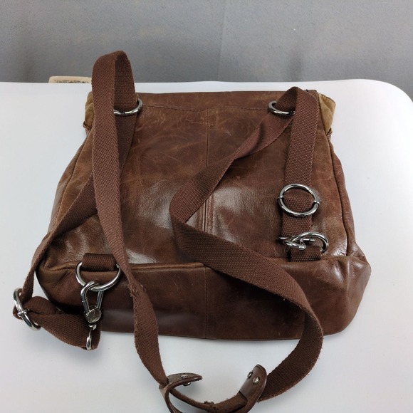 The Sak Ventura Brown Leather Convertible Backpack Messenger Bag Crossbody Purse main image 6